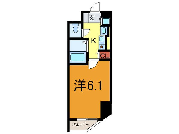 ロイヤルヒル神戸三宮Ⅱ(603)の物件間取画像